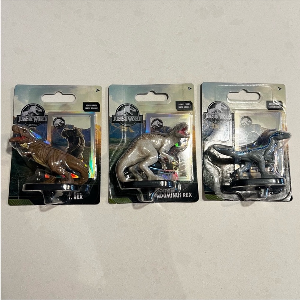 Jurassic World Set of 3 Dinosaur Micro Figures